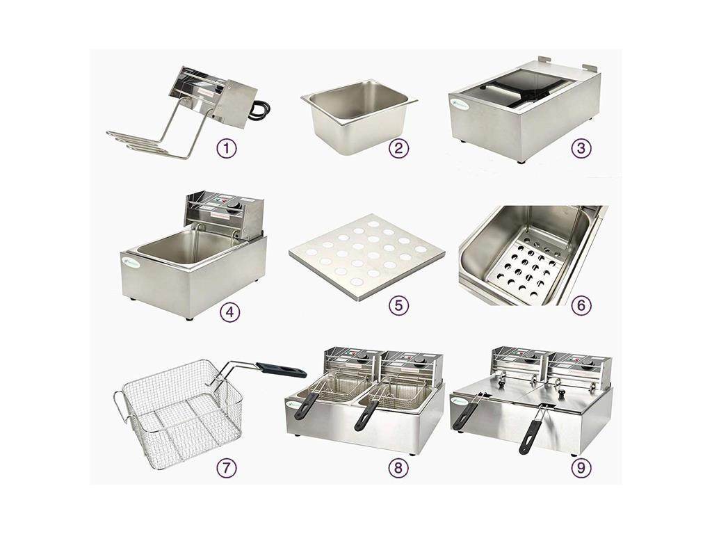Fritteuse / 2x8L / 57x45x36cm / 2x2280W