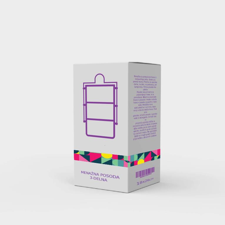 Tiffin-Box / 4-teilig / 18x7cm / 4x1,1L