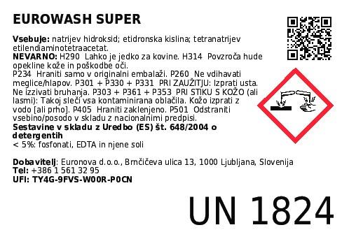 Geschirrspülmittel Eurowash super / 12kg
