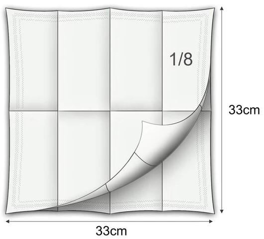 Servietten /2lagig/ 8x17cm / Weiß / 80St
