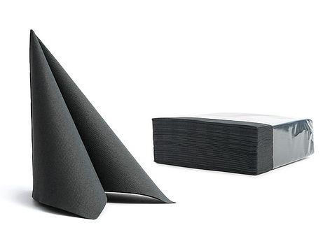 Servietten Point /38x38cm/Schwarz/ 50Stk