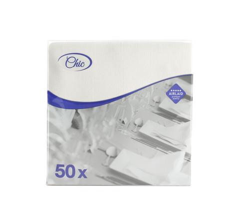 Servietten Airlaid /40x40cm /Weiß/ 50Stk