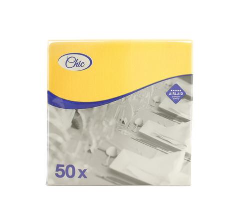 Servietten Airlaid /40x40cm /Gelb/ 50Stk