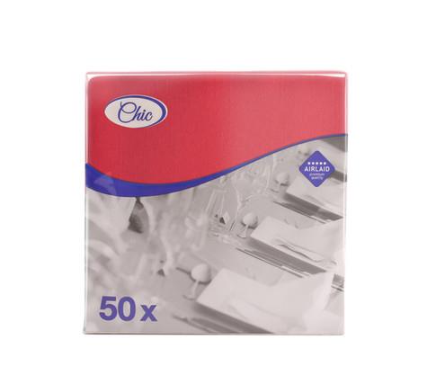 Servietten Airlaid /40x40cm /Rot/ 50Stk