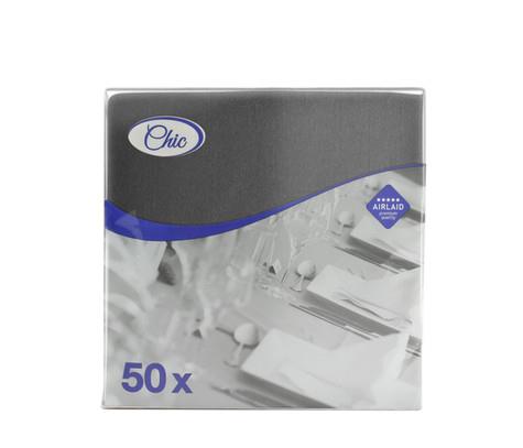 Servietten Airlaid /40x40cm /Schw/ 50Stk
