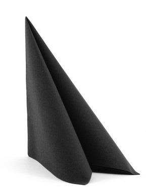 Servietten Airlaid /40x40cm /Schw/ 50Stk