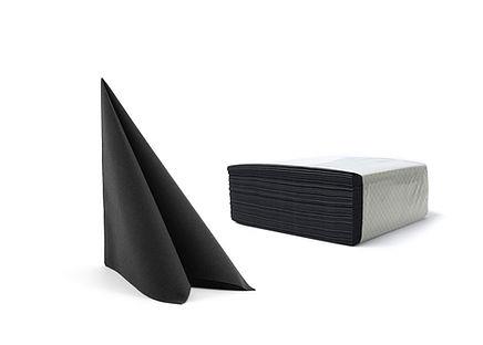 Servietten Airlaid /40x40cm /Schw/ 50Stk
