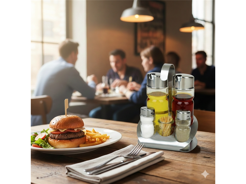 Menage Gewürzset / fünfteilig / 19 cm