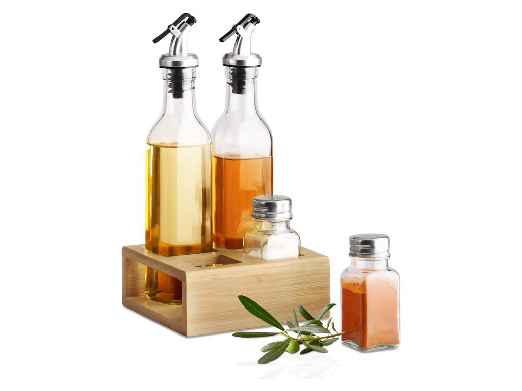 Menage Gewürzset / vierteilig / aus Holz