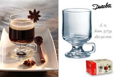Kaffeeglas mit Henkel / 12cl / 6Stk