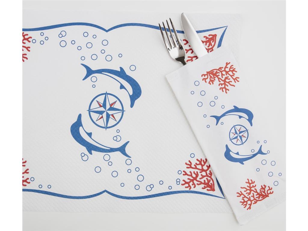 Papier-Tischsets / Delfin / 250Stk.