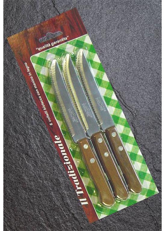 Messer mit Holzgriff / 20cm / 12Stk