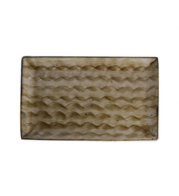 Rechteckiger Teller Tortora /27x17cm/1St