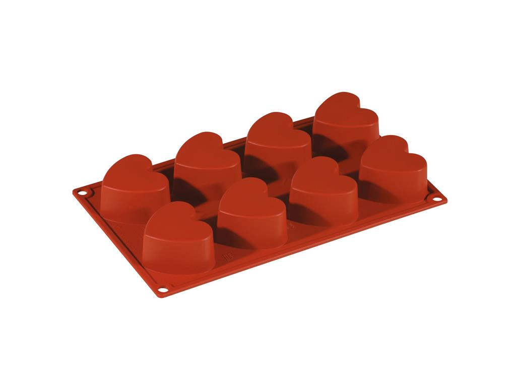 Silikonform Herz / 8x / 65x60mm
