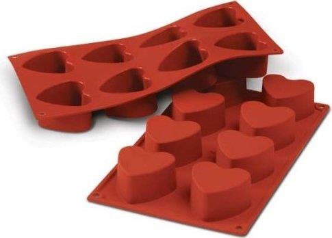 Silikonform Herz / 8x / 65x60mm