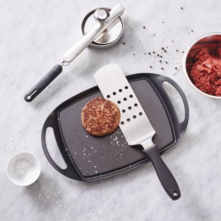 Hamburger-Spatel Inox /7cm/ Perforiert