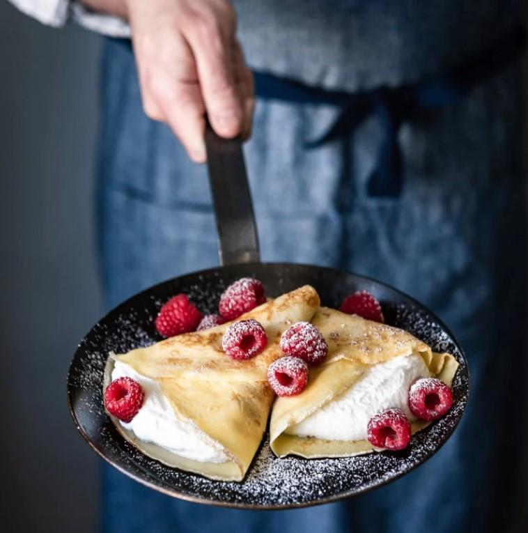 Crepes-Pfanne aus Stahl / 22cm / IND