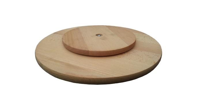 Drehbarer Servierteller aus Holz / 40cm