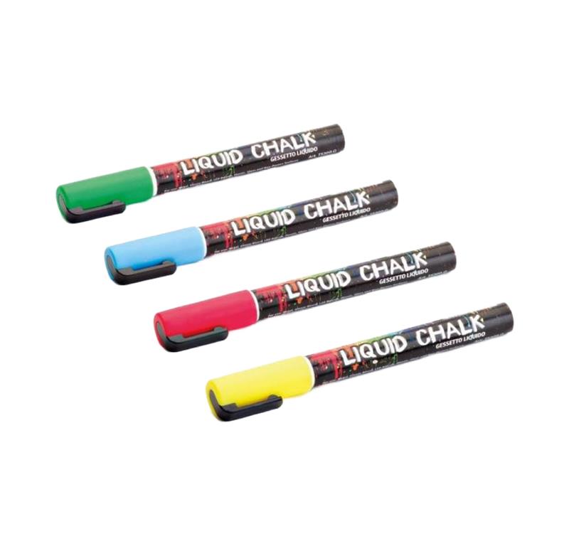 Flüssigkreidemarker / 4 Farben / 3mm