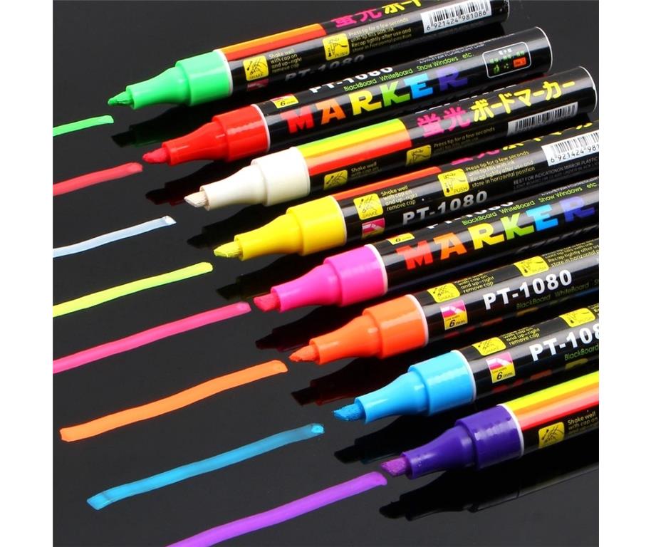 Flüssigkreidemarker / 4 Farben / 6mm