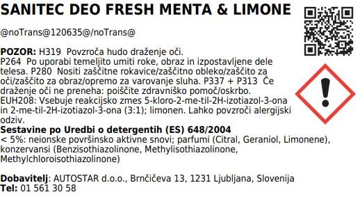 Deo Fresh / 750ml / Minze-Zitronenduft