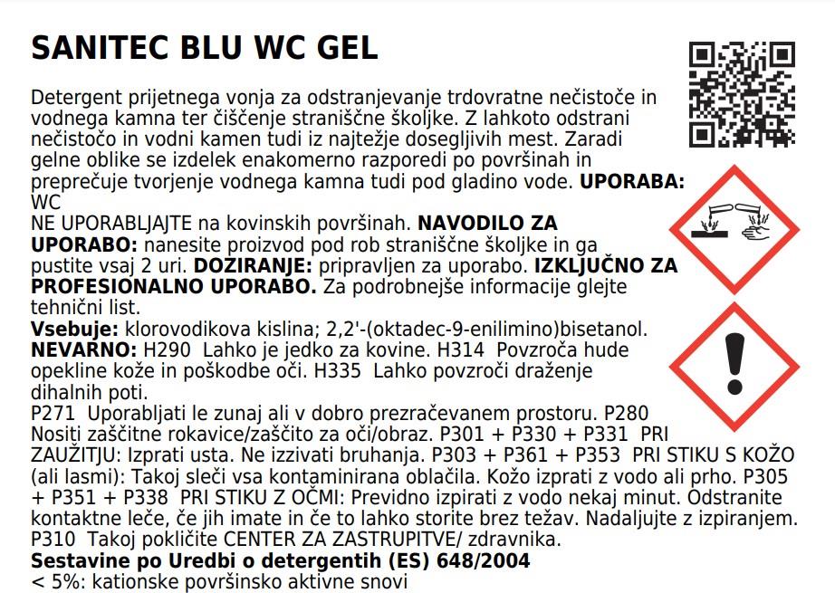 Blu WC Gel /700ml/ Reiniger & Entkalker