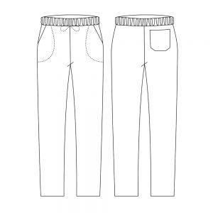 Kochhose / Coulisse / Bordeaux / XXL