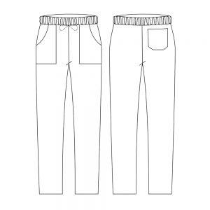 Kochhose / Coulisse-Tasche / Gessato / L