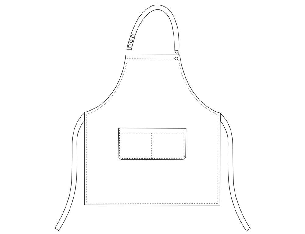 Schürze / 70x70cm / Weiß / 2Stk.