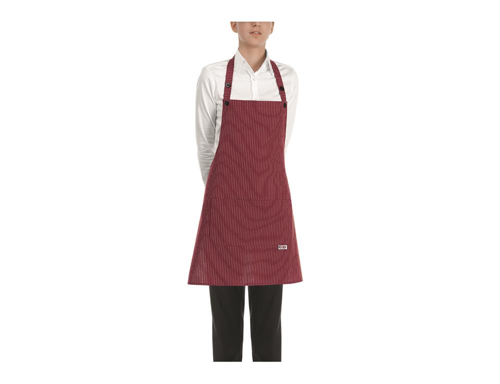 Schürze Frau / 70x70cm / Bordo Gestreift