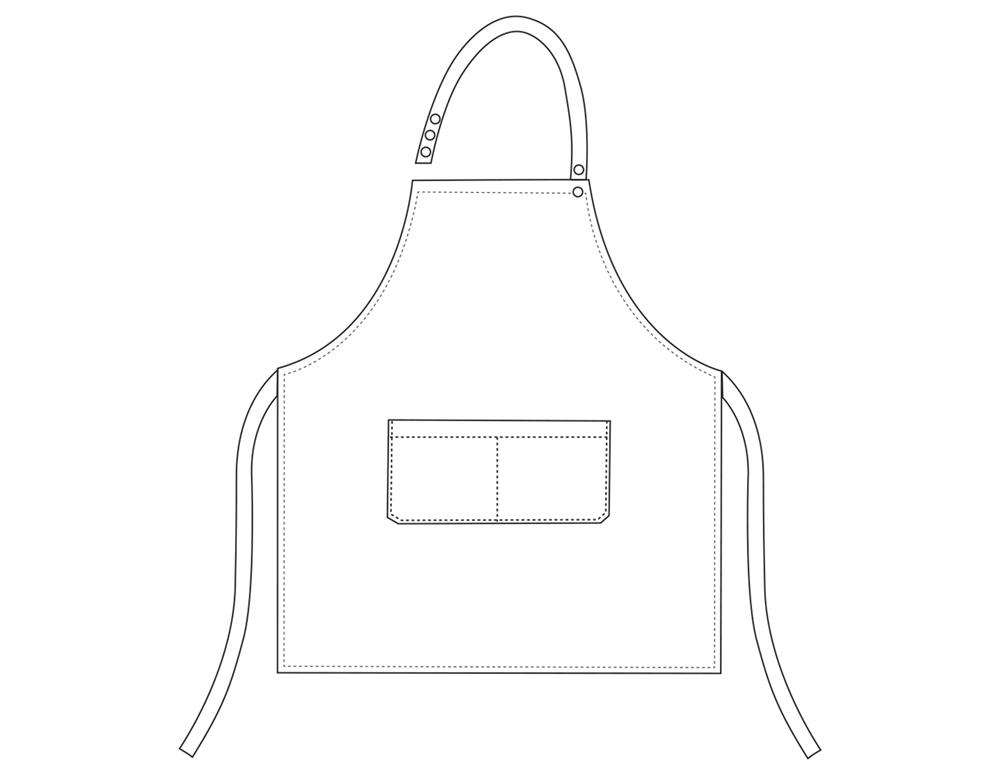 Schürze Frau / 70x70cm / Grau / 2Stk