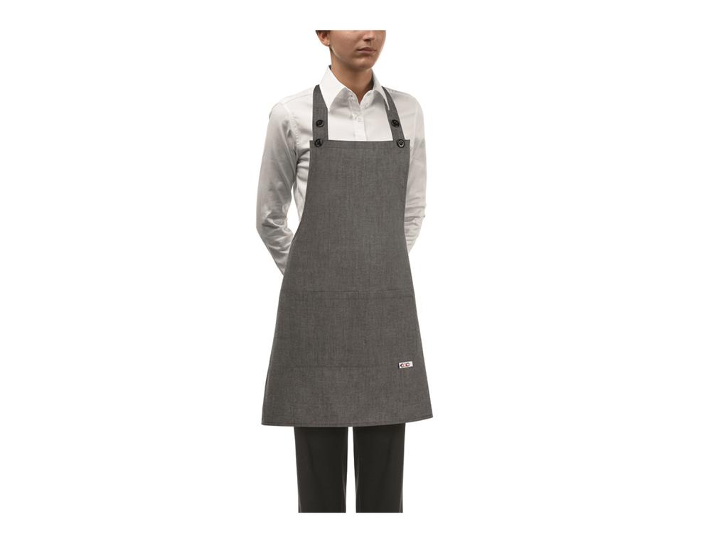 Schürze Damen / 70x70cm / Grau / 2Stk.