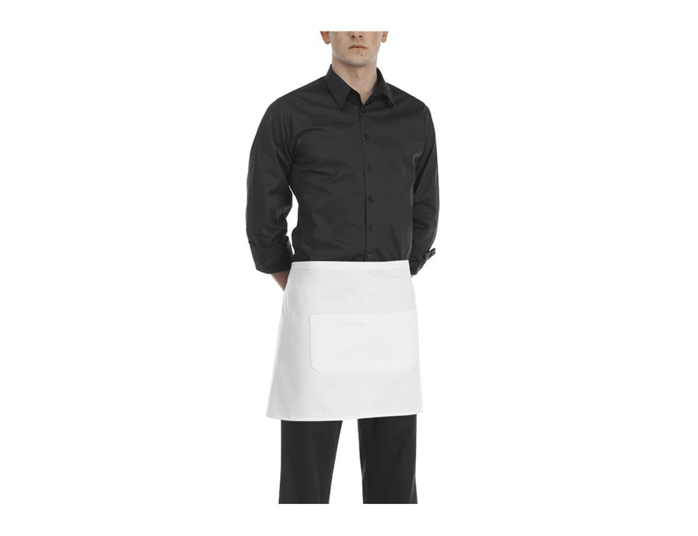 Barkeeper-Schürze / 40x70cm /Weiß/ 2Stk