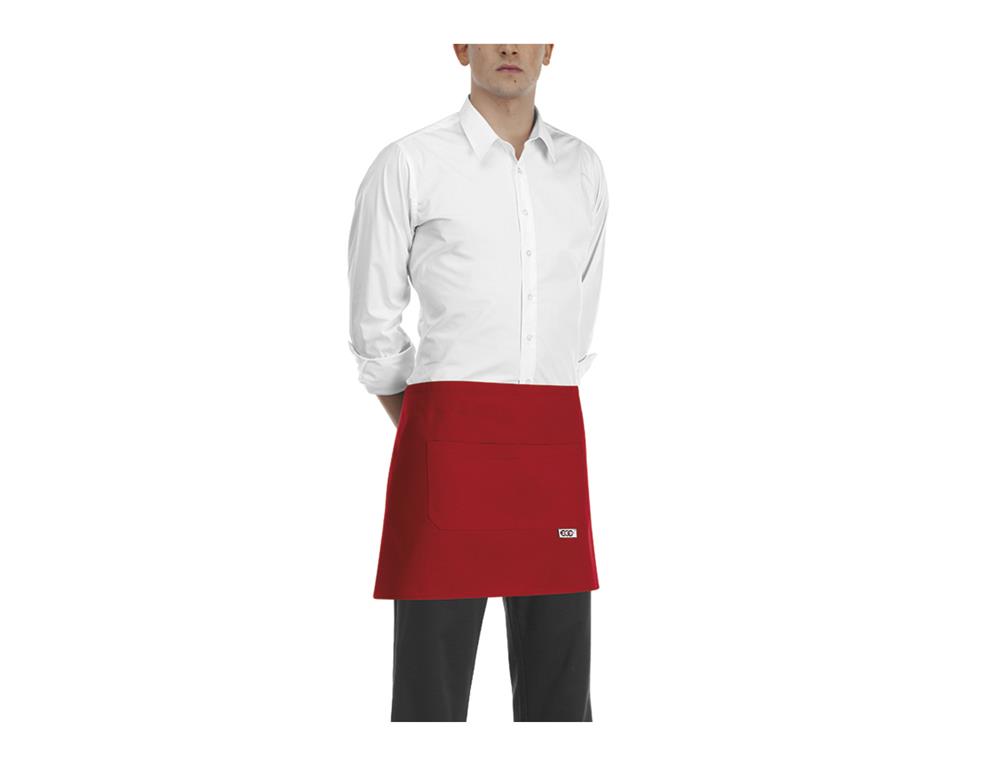 Barkeeper-Schürze / 40x70cm /Rot/ 2Stk