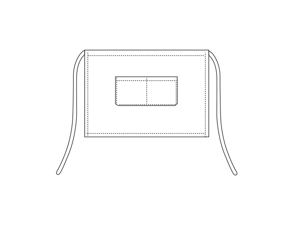 Barkeeper-Schürze / 40x70cm / Ora / 2Stk