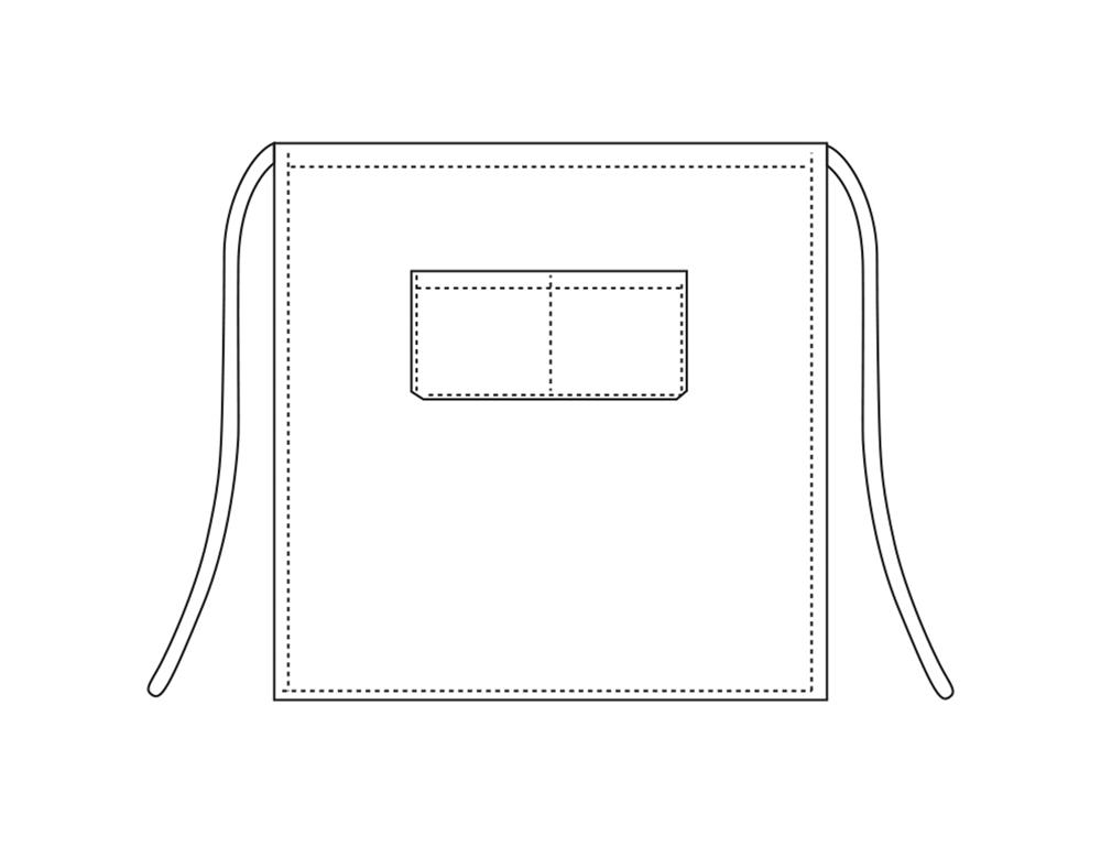 Kellnerschürze / 70x70cm / gestreift