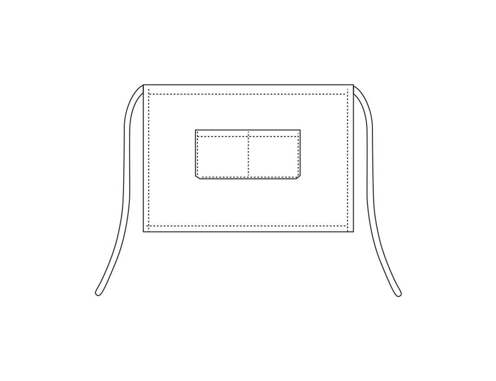Barkeeper Schürze / 40x70cm /Herzen/ 2St