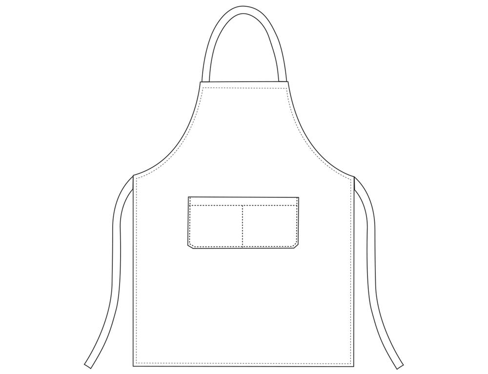 Kochschürze / 90x70cm / Schwarz / 2Stk.