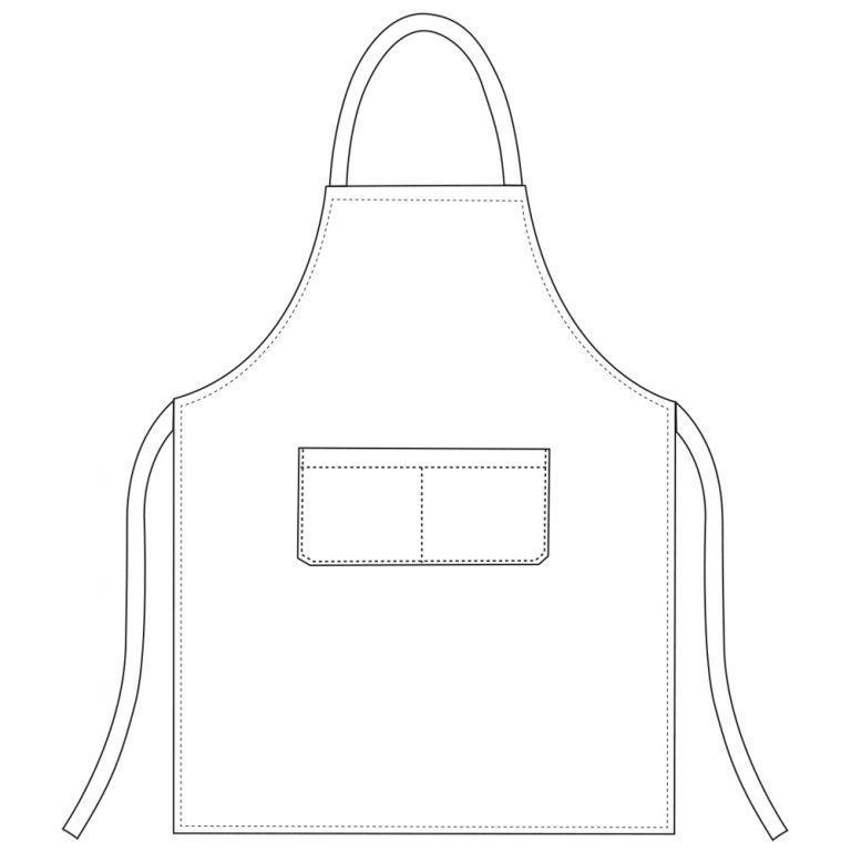 Kochschürze / 90x70cm / Grau Mix / 2Stk.