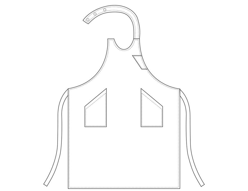 Sommelierschürze / 100x95cm / Schwarz