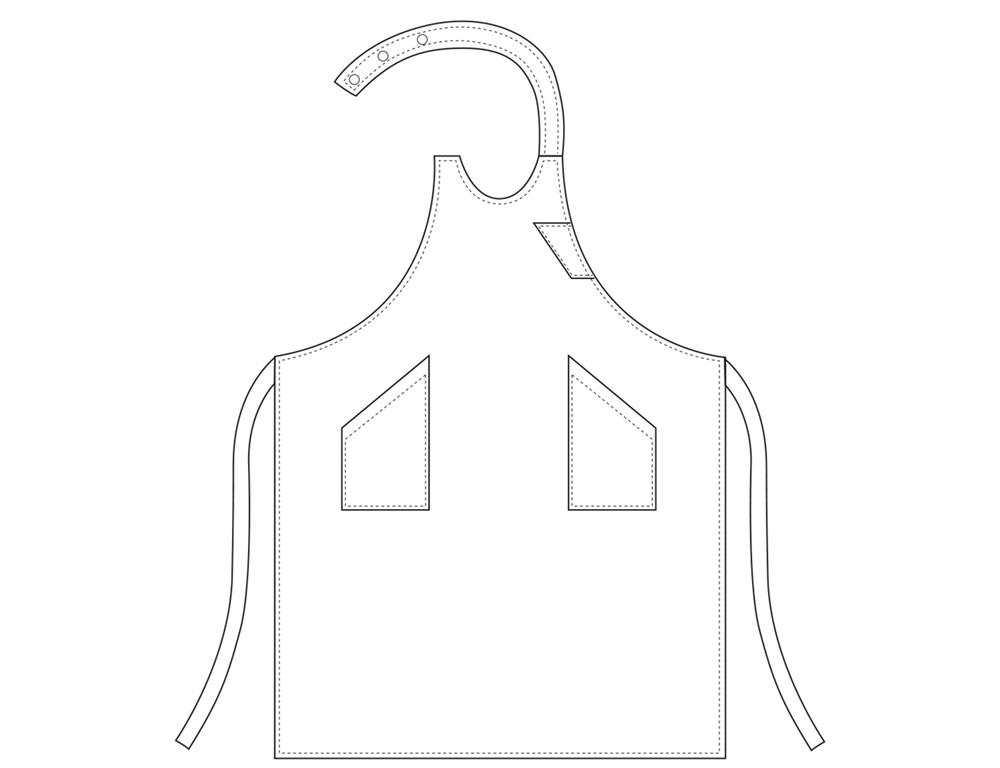 Sommelierschürze / 100x95cm /Bordeaux