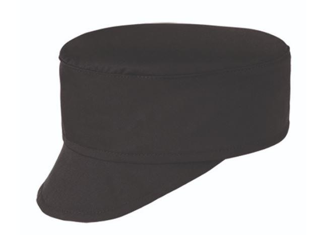Kochmütze / mit Visier / Schwarz / 2Stk.