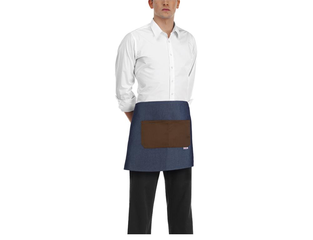 Barkeeper-Schürze / 40x70cm / Jeansbraun