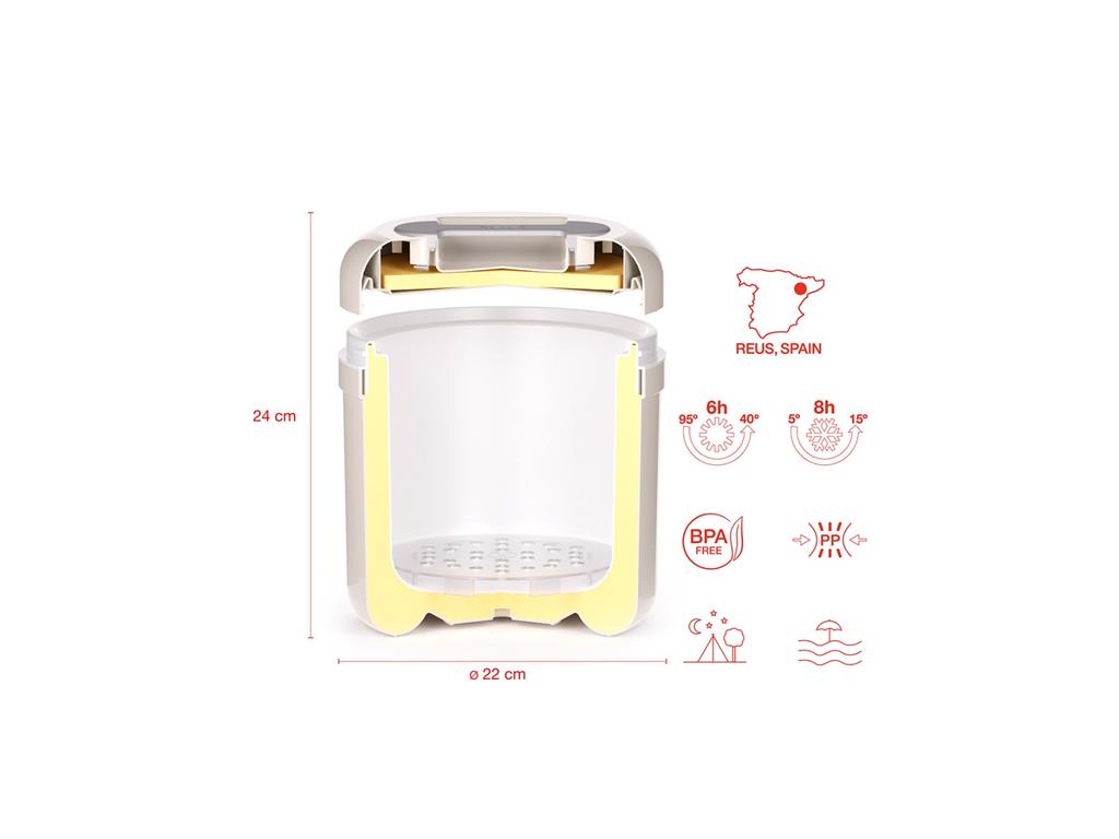 Thermobehälter für Eis / 4L / Weiß