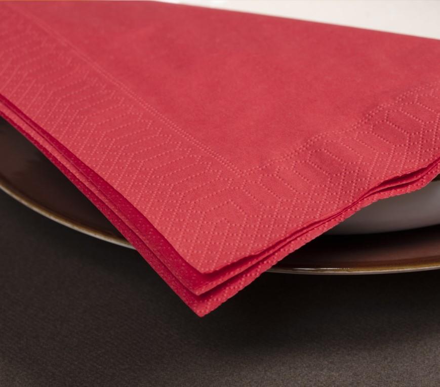 Servietten /2lagig/33x33/rot/ 250Stk