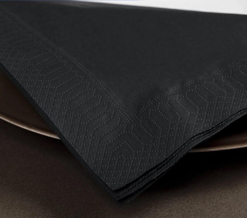 Servietten /2lagig/24x24/schwarz/ 250Stk