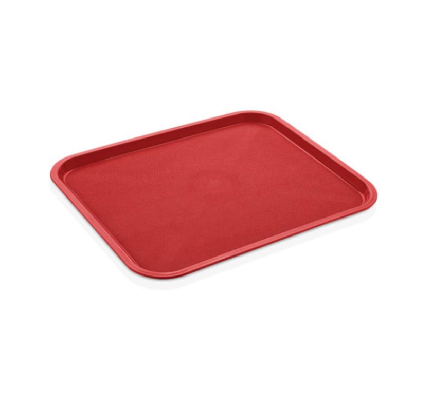Fast-Food-Tablett / 43x36cm / Rot / PP
