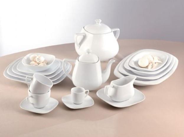 Mimoza Teller flach / Oval / 39cm / 6Stk