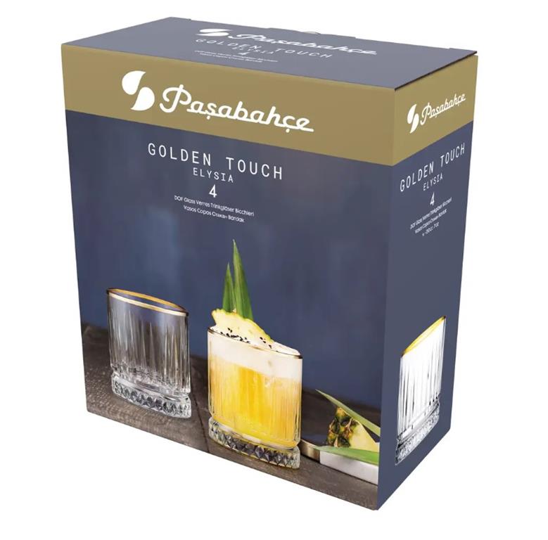 Elysia Becher / 210ml /Goldrand/ 4Stk