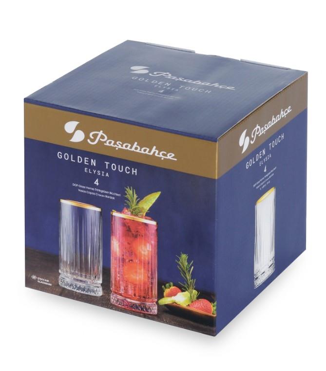 Elysia Highball /45cl/ Goldrand / 4Stk